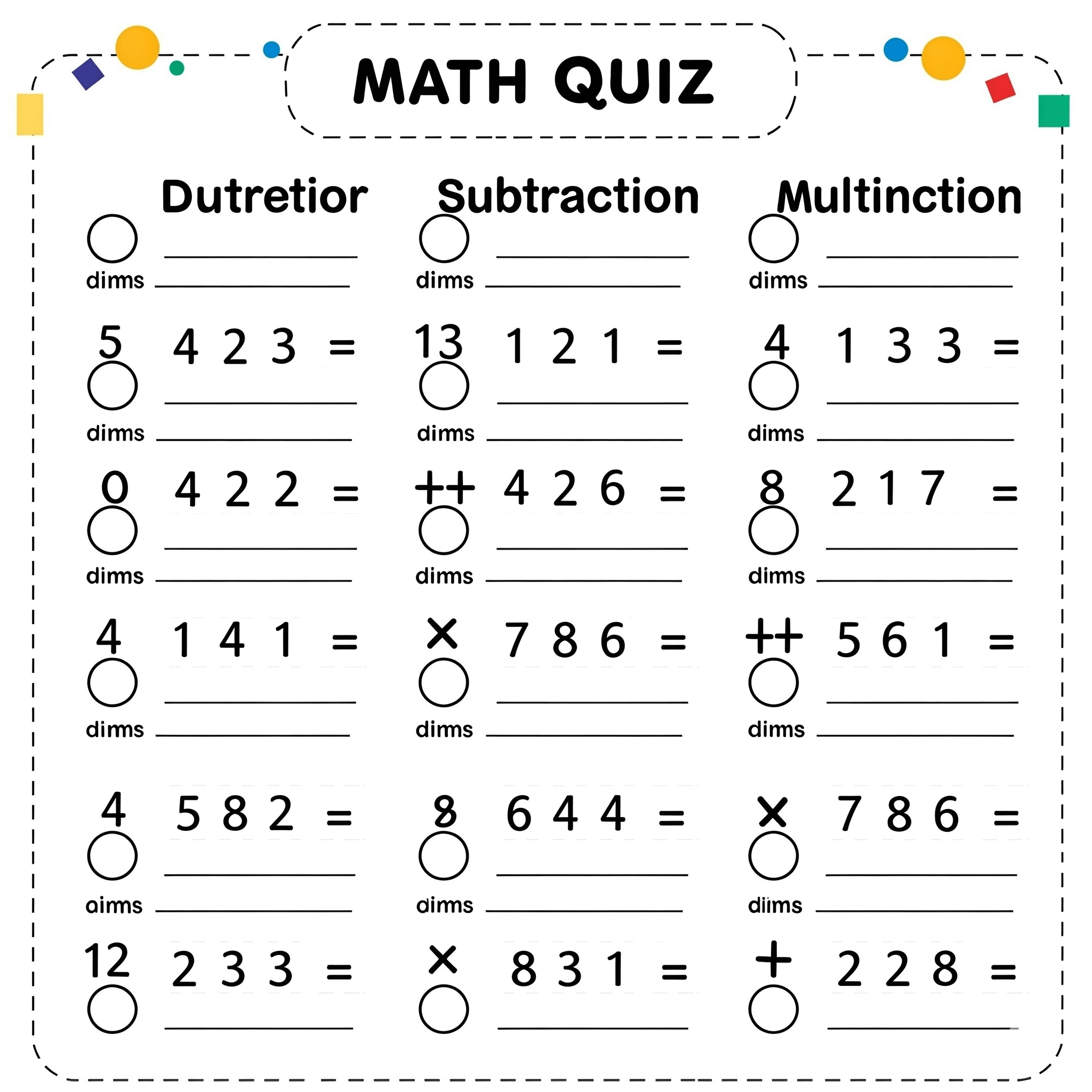 Simple Math Quiz